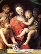 Bernadino Luini The Virgin Carrying the Sleeping Child with Three Angels (mk05) oil painting